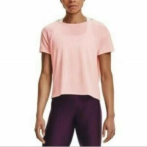 Under Armour Women's UA Tech Open-Back Top in Soft Pink Size S